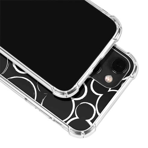 Disney Mickey Mouse Logo Pattern iPhone 14 Clear Case